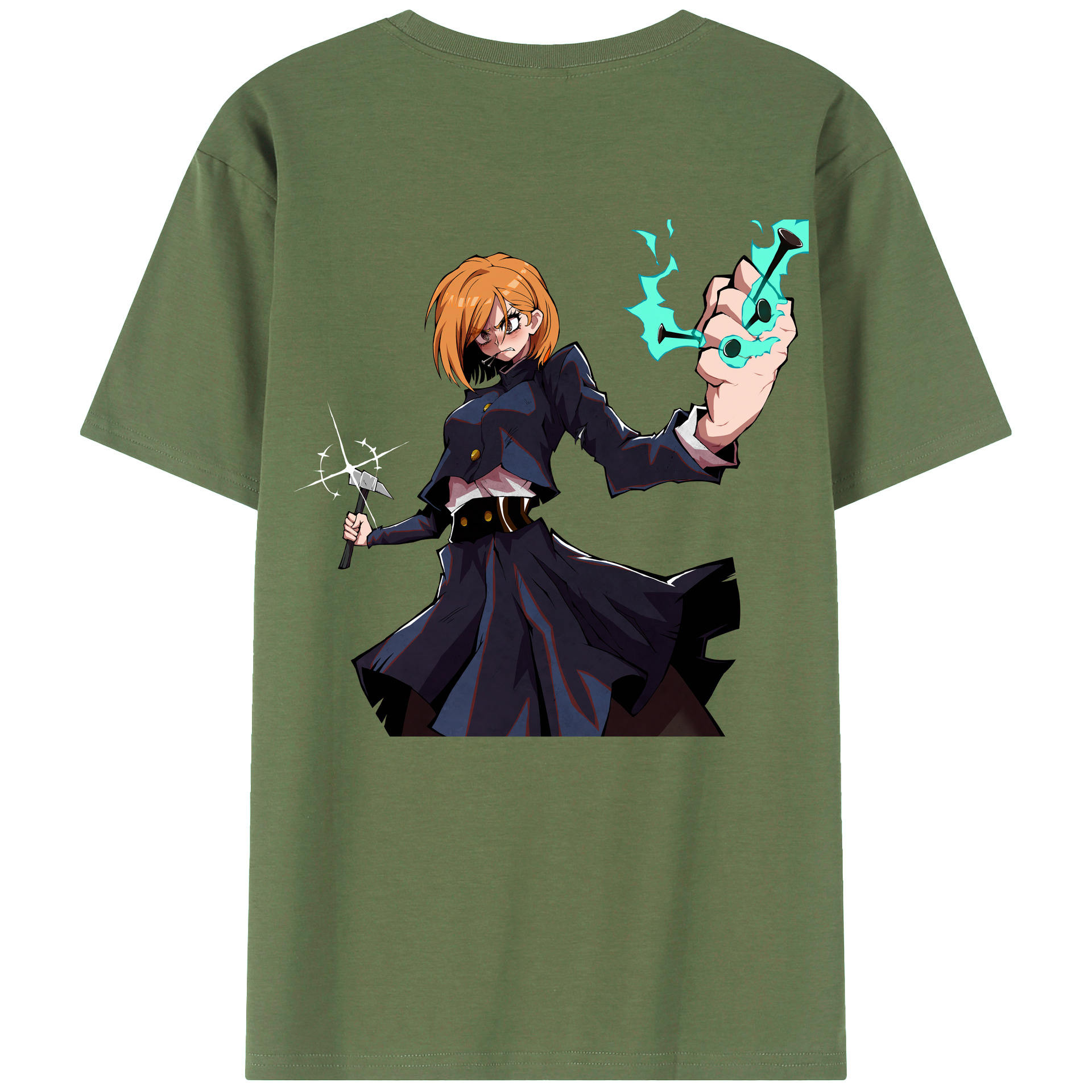 （画像用） 呪術廻戦 Jujutsu Kaisen 綿100％ メンズ半袖Tシャツ（バックプリント） 通気性